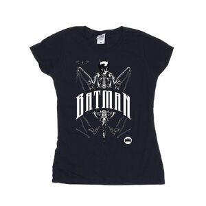 Batman Womens/Ladies Bat Skeleton T-Shirt / Navy Blue